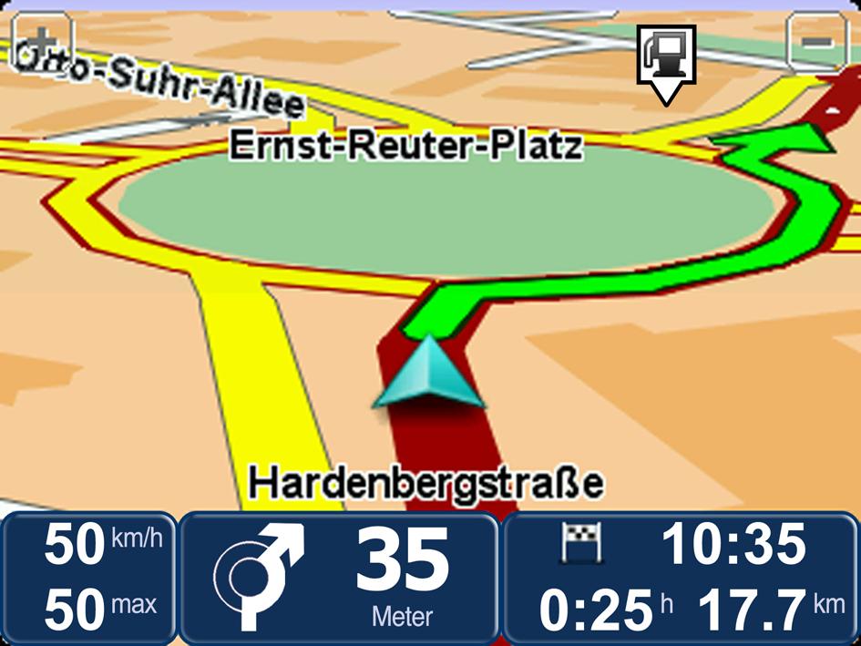 NewGadgets.de – Screenshot TomTom START2 Navigationsansicht